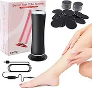Electric Foot Callus Remover,LXIANGN Electronic Foot File Grinder with Speed Adjustable and 60pcs Replacement Sandpaper Discs,Pedicure Foot File Sander for Men Women Dead Cracked Hard Skin Calluses