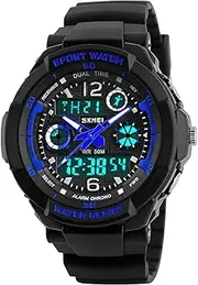 [Viliysun] Kid Watch 50M Waterproof Sport LED Alarm Stopwatch Digital Child Quartz Wristwatch for Boy Girl