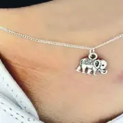 Silver Elephant Anklet Elephant Ankle Bracelet Anklets Elephants Jewelry Boho