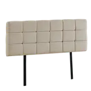 Linen Fabric Queen Bed Deluxe Headboard Bedhead - Beige