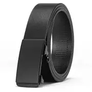 Ratchet Belt for Men Automatic Slide Buckle Micro Adjustable Leather Belts fo...