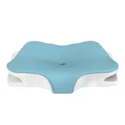 Memory Foam Pillows, Neck Support Pillow for Pressure Relief, Ergonomic Cervical Pillow for Sleeping (Blue)