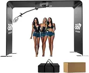 Overhead 360 Photo Booth, 360 Sky Photo Spinner Machine, Video Booth Platform with Remote Control, Full Body Spin with RGB Ring Light, Stand up to 15 People, Free Logo Customization