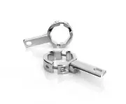 DENALI Tube Mount Kit Mounting Auxiliary Lights To Conventional Fork Tube Chrome