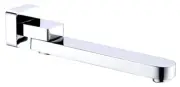 Nero BIANCA BATH SPOUT ONLY 253mm 150-500kPa Brass Body, Swivel Design CHROME