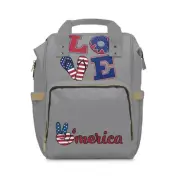 Patriotic Diaper Backpack | Love America Bag, Stylish Baby Carrier, Travel