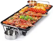 Household Multi-Function Electric Barbecue, Smokeless Non-Stick Indoor Multi-Function Electric Barbecue, Electric Barbecue for Family Gatherings