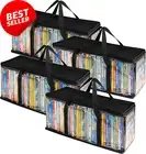 DVD Storage Bags (Set of 4) | Clear Plastic Organizers for CDs, DVDs, Blu-ray