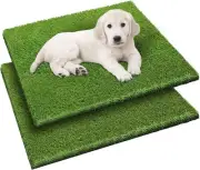2 Pack 26"x30" Dog Grass Pee Pads, Reusable Artificial Grass Turf Rug for Pup...