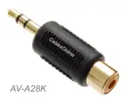3.5mm Stereo TRS Male Plug to RCA Female Jack Audio Adapter, AD-A28K