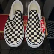 Size 10 - VANS Classic Slip-On Checkerboard White - VN0A33TB45R