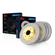 DBA Front + Rear Drilled Brake Rotors for Kia Sportage KM SL 2.0 2.4 2.7 L