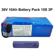 36V 10Ah Li-Ion Rechargeable Battery Pack For Motors Below 350W New Customizable