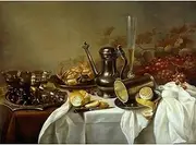 ARTICULOZY Giclee Print Rolled - Still Life (with Pieter Claesz) (private collection) - 40x50 Inch Canvas Wall Decor Art Print