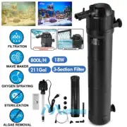 Aquarium Fish Tank Internal UV Sterilizers Filter Submersible Oxygen Pump 800L/H
