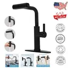 360° Rotatable Commercial Kitchen Faucet with Three Function Pull Down Sprayer