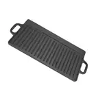 Nonstick Double Sided Cast Iron Grill and Griddle Pan Ridged Flat Bakeware