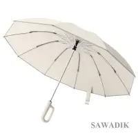 在飛比找蝦皮購物優惠-Sawadik 全自動環扣摺疊雨傘 便攜晴雨兩用防風結實雨傘