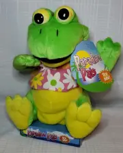 Kids of America Corp Singing Frog Tune of HOT HOT HOT 2005 self sitter Plush 10"
