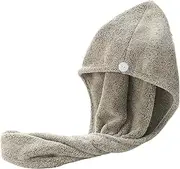 Charcoal Fiber Hair Towels Bath Head Turban Wrap Quick Dry Anti-Frizz Hair Towels for Drying Hair Women Girls Bathroom(Coffie)