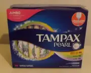 Tampax Pearl, Tampons, Jumbo, 10 Lites 30 Regular 10 Super Absorbency, 50 Count