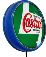 Castrol Motor Oil LED Bar Lighting Wall Sign Light Button Light Blue
