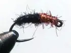 6 Copper Head 60 second #10 Jig Fly Hand Tied, Steelhead, Trout, unweighted