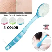 Long Handle Bath Exfoliating Body Soft Brush Back Shower Skin Scrubber Massager
