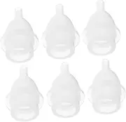 IWOWHERO 6pcs Cleaner Kit Accessories Silicone Cleaner Tips Replacement Cleaner Reusable Tips Hand Pump Transparent