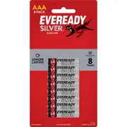 Eveready Silver AAA Alkaline Batteries 8 pack