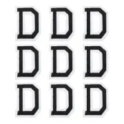 Letters D Patches Black Iron-On Letters Patch for Clothing Repair 9 Pcs