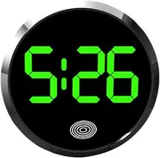 Mini Car Clock - Round Automotive Digital Clock - Luminous Watch for Interior Automotive Desktop RV Truck Desk