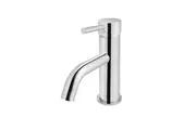 MEIR Round Basin Mixer Curved Spout - Single Lever - Chrome