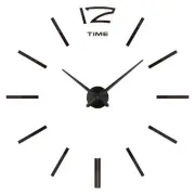 Sleek and Chic Large Black Wall Clock Designed with Modern Interiors in Mind
