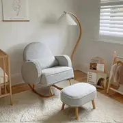 Cloud Rocker & Ottoman - Ash Grey