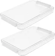 COMPUKAS 2pcs Portable Plastic Document Organizer Box with Lid Transparent File Holders for Office Compact Storage for Files and Certificates Pet Materials Sleek Design