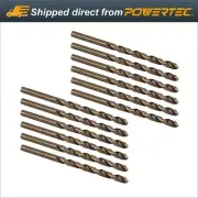 POWERTEC Cobalt Drill Bit 3/16-Inch, 135 Degree Drill Bit Set - 12 PK (QDB2015)