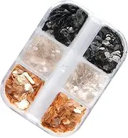 NOLITOY Nail Mica Slice Ornament Set 5 Boxes Sequin Decorations for DIY Manicure Art Projects