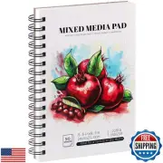 Mixed Media Sketchbook, 5.5×8.5 inches Drawing Paper Sketch Book, 108lb/160gs