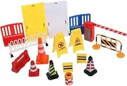 Abaodam 1 Set Miniature Traffic Roadblocks Playthings Barricades for Traffic Cognitive Road Street Signs for Sandbox Play and Learning