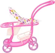 Mini Dollhouse Stroller Toy Japanese Style Push Cart for Boys and Girls Realistic Plaything Doll Stroller Model Dollhouse Decor