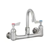 Stainless Steel Exposed Wall Mount Body with Gooseneck Swivel Spout