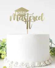 Mastered It With Cap Cake Topper Master Graduate Double Sided Glitter Cardstock