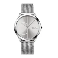 在飛比找蝦皮商城優惠-CK手錶 minimal系列-銀色大CK LOGO米蘭錶帶 