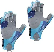 [FOMIYES] 1Pair Breathable Ultrathin Half Finger Gloves for Outdoor Sports Slip Bike Mittens for Cycling Fishing and Fitness Activities