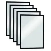 5pc Durable A3 Black Duraframe Magnetic Signage/Notice Secure Holder Display