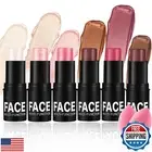 6PCS Cream Blush Sticks,Multi-Use Sticks for Blush,Highlighter and Bronzer Co