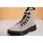 Doc Martens Combs Taupe Twill Combat ankle boots size 7 M Lace Up