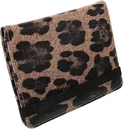[GALPADA] Leopard Print PU Passport Holder with RFID Protection Travel Wallet with Multi Card Slots Dedicated Ticket Compartment for Men and Women Secure Organized Travel Essentials