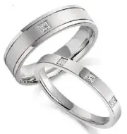 HIS & HERS PLATINUM DIAMOND WEDDING BANDS, PLATINUM MATCHING WEDDING RINGS